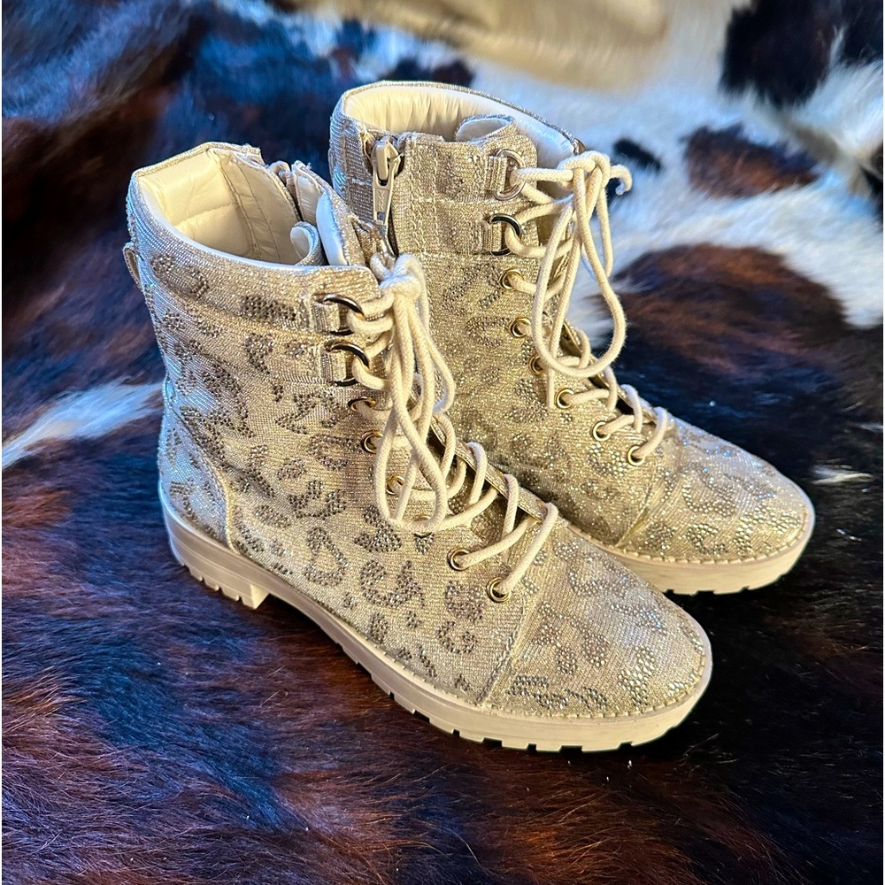 Gianni Bini glitz combat boot